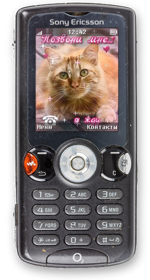 Sony Ericsson W810i с обоями «Позвони мне... я жду»